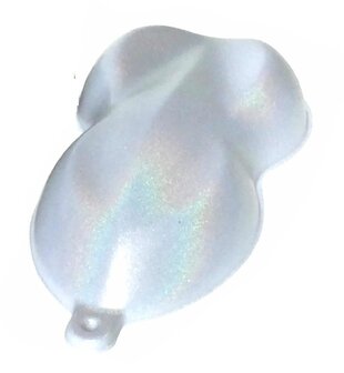 Wit holografisch metallic flake