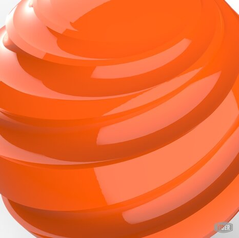 NEON ORANGE ultrahelles Pulverbeschichtungspulver von TIGER für die DIY-Pulverbeschichtung mit coating4all.com