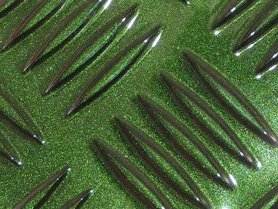 Green metallic Flake additive