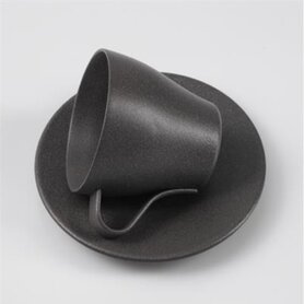 Dark gray matt fine structure metallic